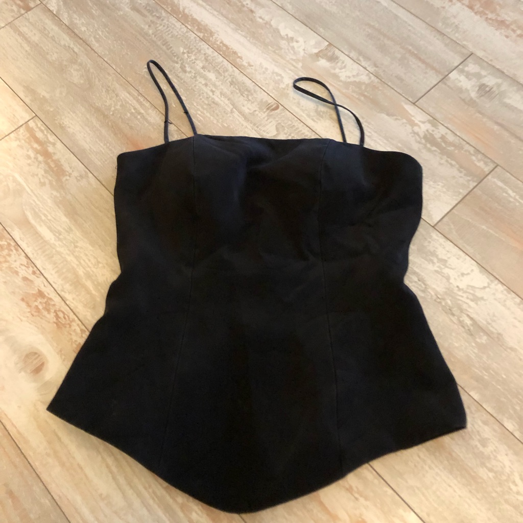 Black Spaghetti String Top